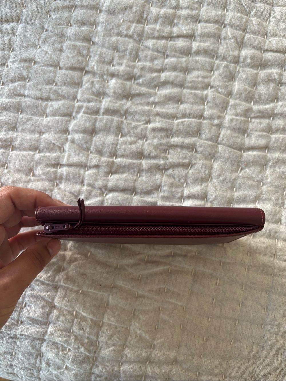 Cartier Burgundy Leather Continental Wallet with Gold Accents - Picture 4 of 5
